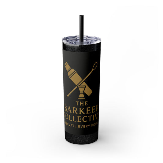 Stylish Skinny Tumbler - The Barkeeper Collective, 20oz Travel Mug, Cocktail Lover Gift, Home Bar Accessory, Custom Drinkware